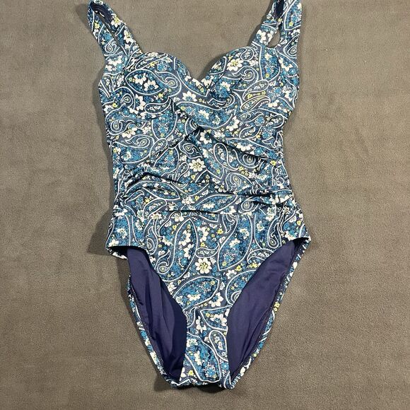 Wave Zone Other - Wave Zone 1 Piece Swimsuit Women's Size Small Blue/White/Yellow NWT